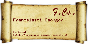 Francsiszti Csongor névjegykártya